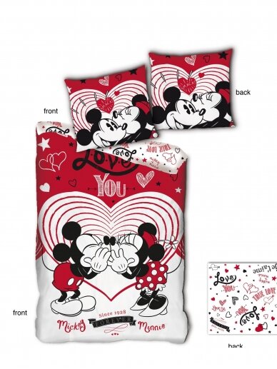 Patalynės komplektas Mickey Mouse Love You 3184D209