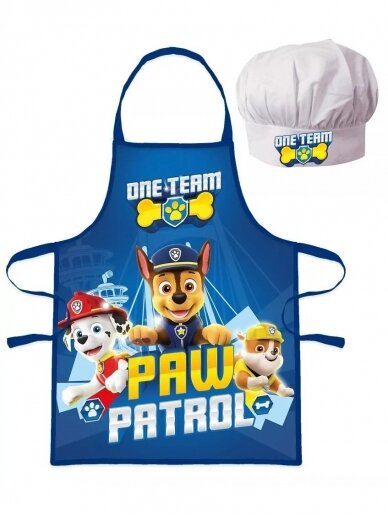 Paw Patrol One Team virtuvės šefo prijuostė ir kepurė 3192D16