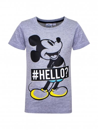 Pilki marškinėliai Mickey Mouse Hello 3175D184