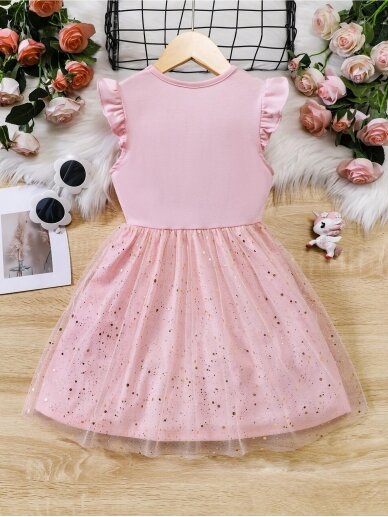 Rožinė spalvos suknelė su blizgučiais 2406D118 1