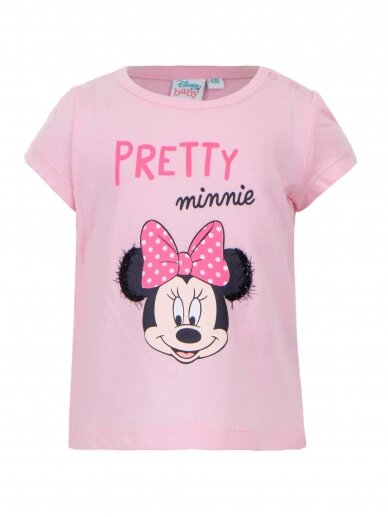 Rožinės spalvos marškinėliai Minnie Mouse 3106D92